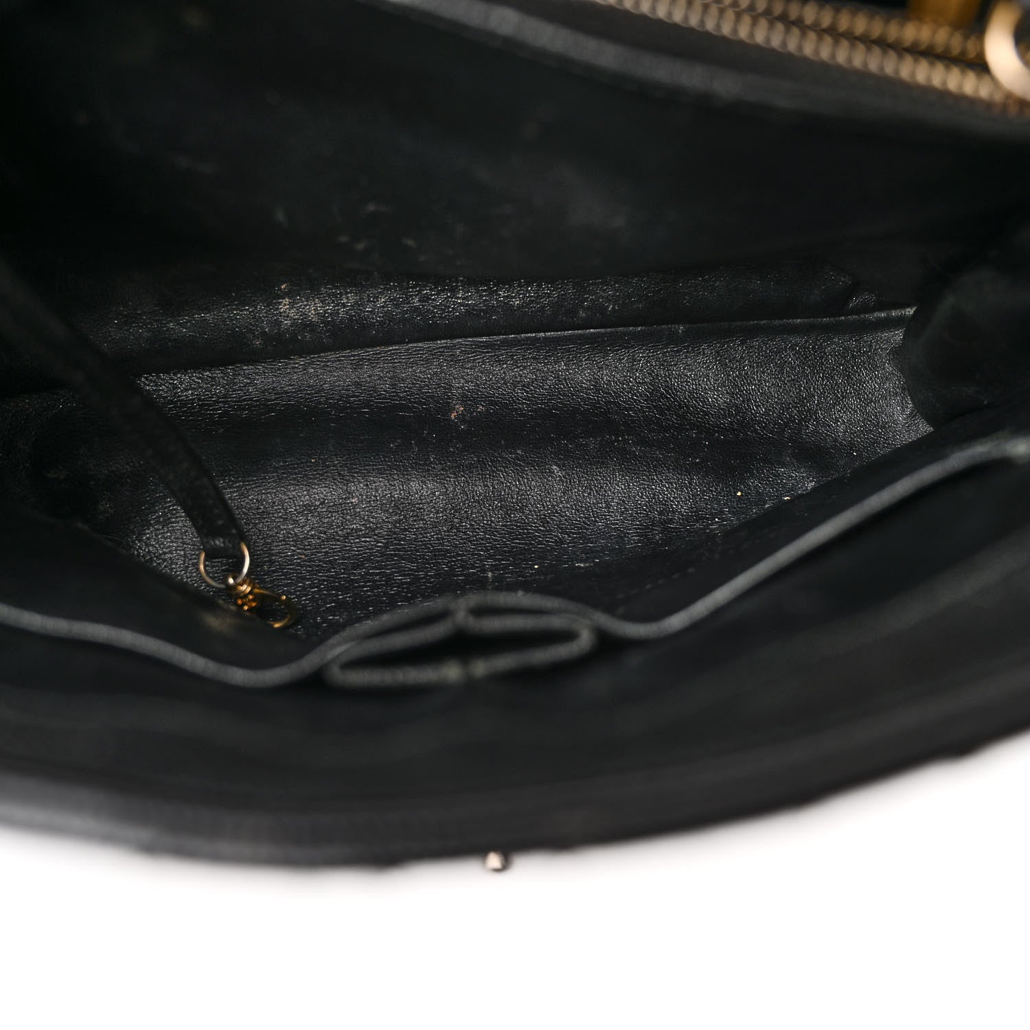 Chanel Caviar Lizard Quilted Large Coco Handle Flap Black 6 of 12