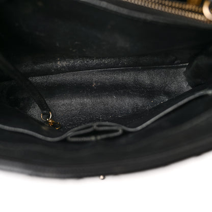 Chanel Caviar Lizard Quilted Large Coco Handle Flap Black 6 of 12