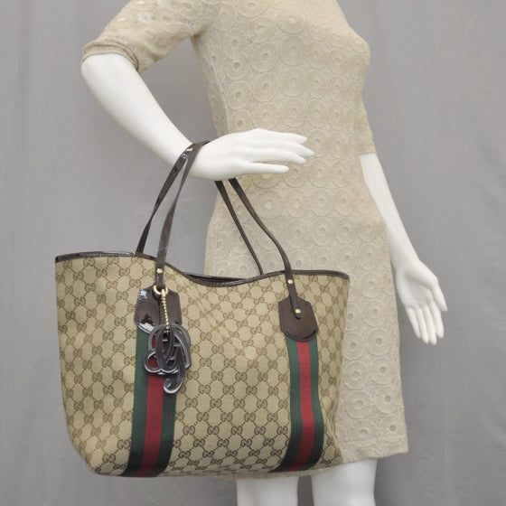 Monogram Web Large Jolie Tote Brown