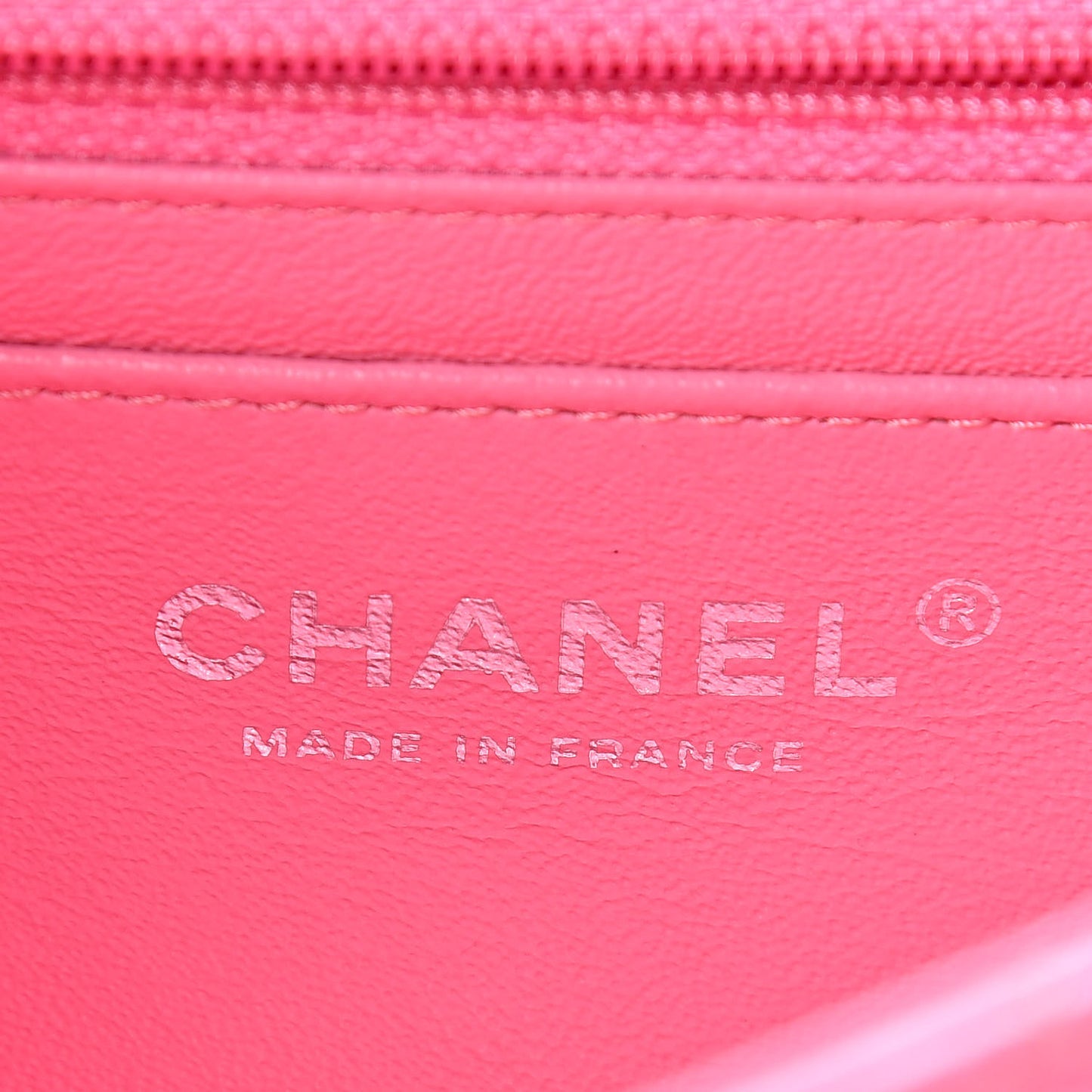 Lambskin Quilted Mini Rectangular Flap Dark Pink
