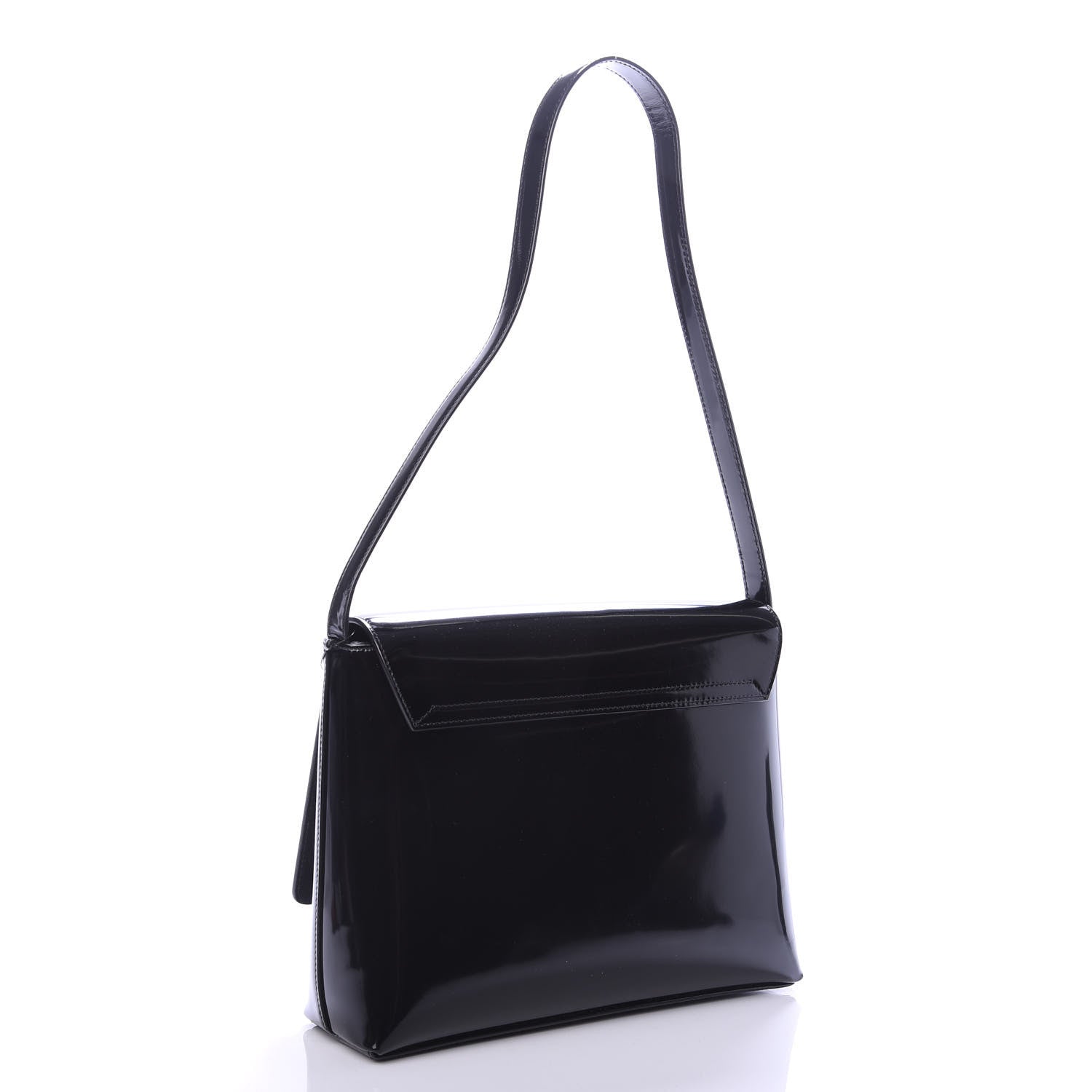 Saint Laurent Patent Le 90 Shoulder Bag Black 3 of 9