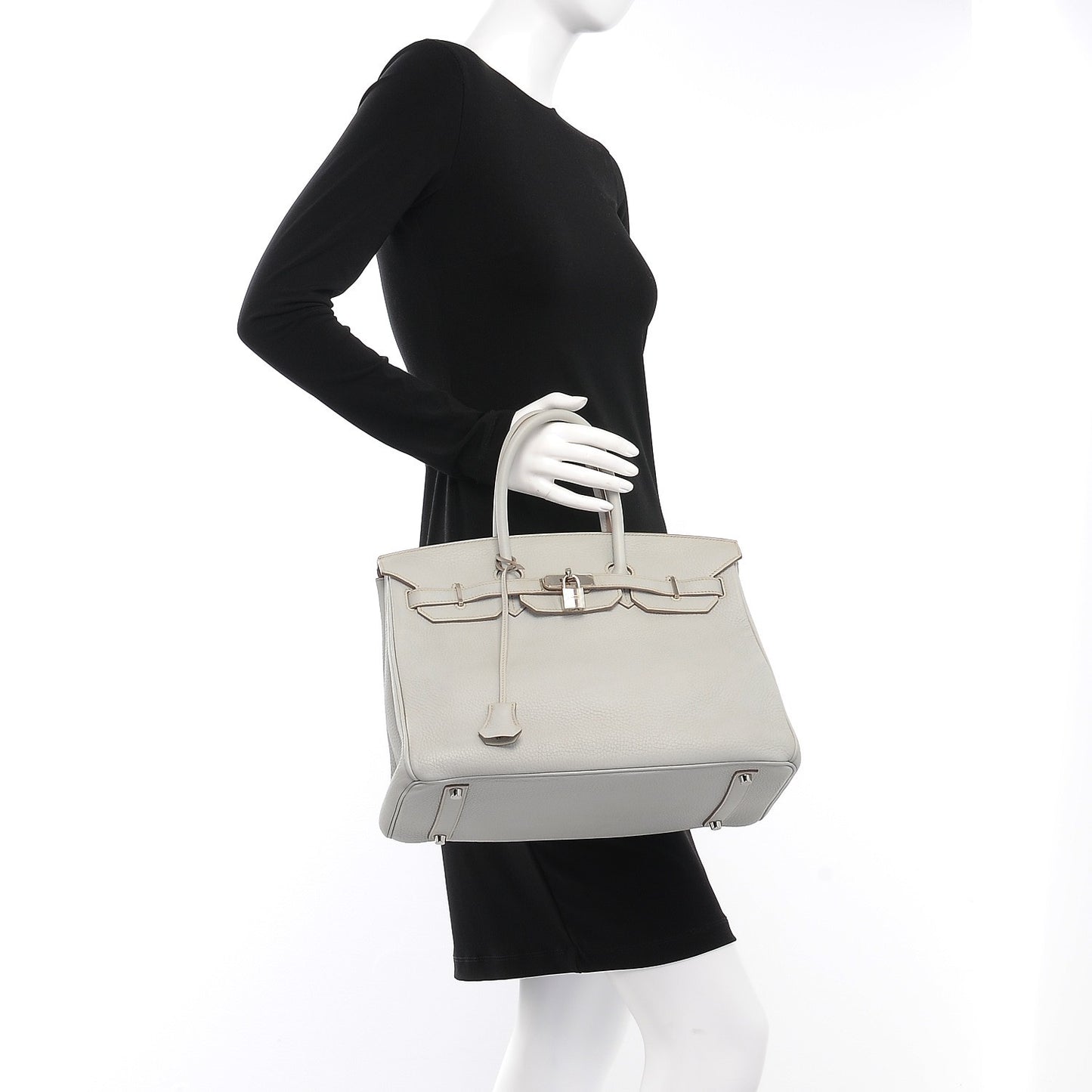 Taurillon Clemence Birkin 35 Gris Perle