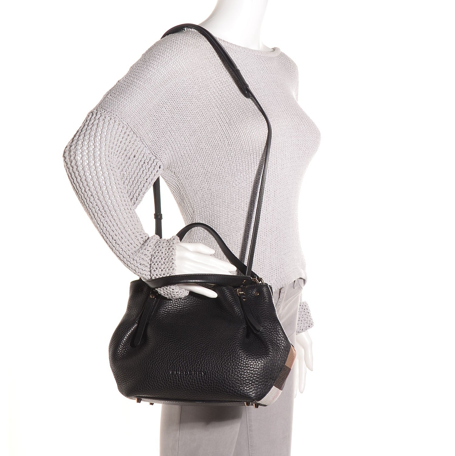 Burberry Leather Small Maidstone Satchel Black 5 of 12