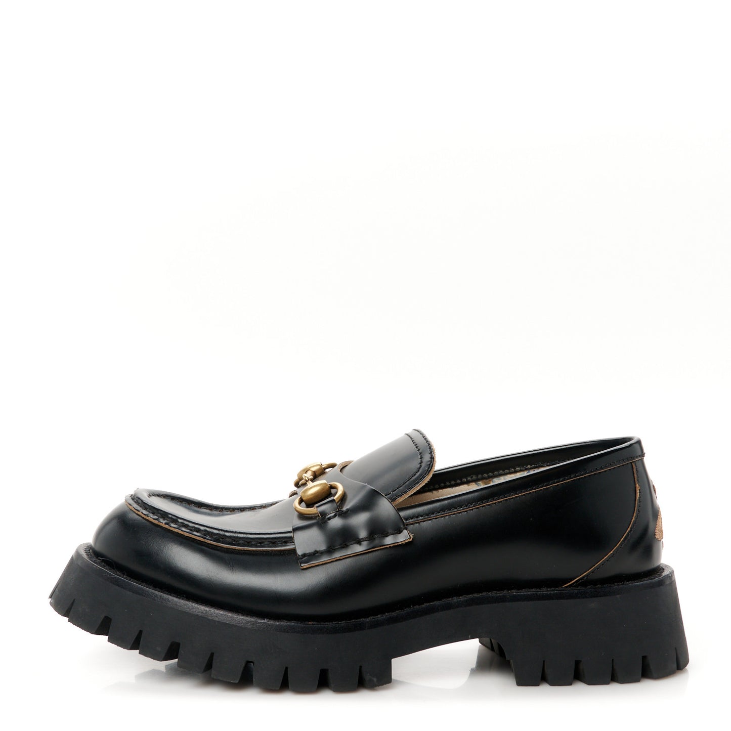 Cordovan Lux Womens Harald Horsebit 25mm Platform Loafers 39.5 Black