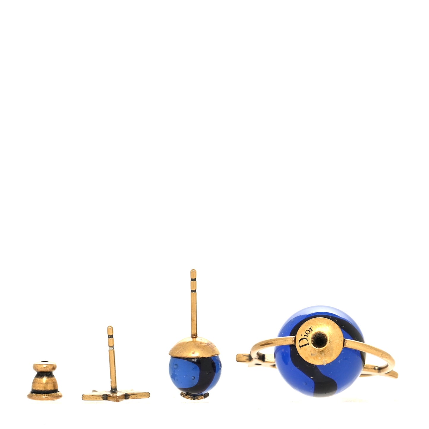 Tribales Astre Lunaire Earrings Gold Blue