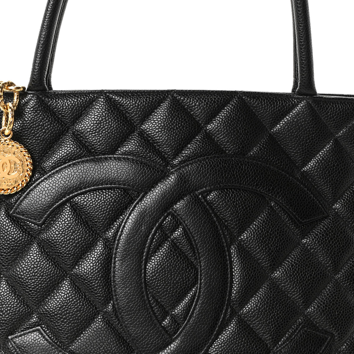 Chanel Caviar Quilted Medallion Tote Black 8 of 10