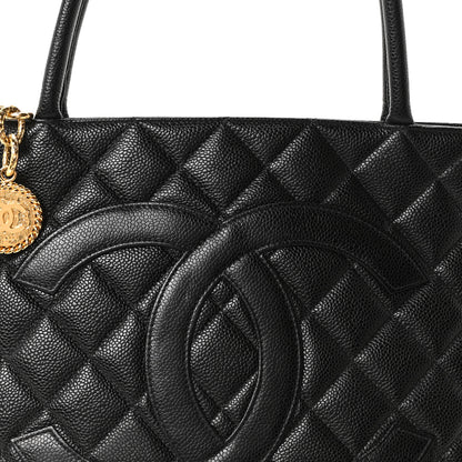 Chanel Caviar Quilted Medallion Tote Black 8 of 10