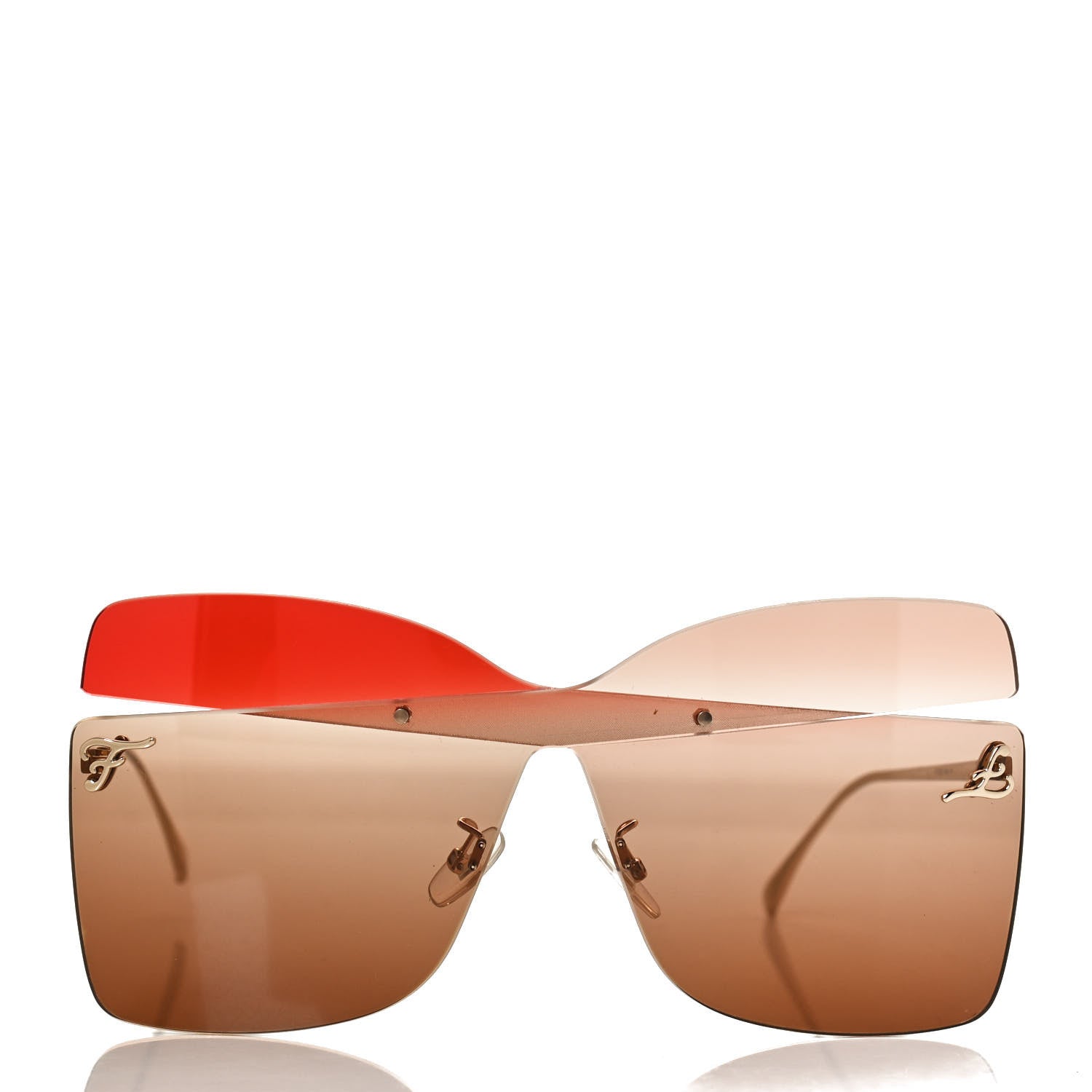 Fendi Metal Sunglasses FF0399/S Red Gold 2 of 8