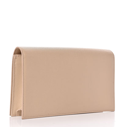 Saint Laurent Grain De Poudre Classic Kate Monogram Clutch Nude Powder 3 of 12