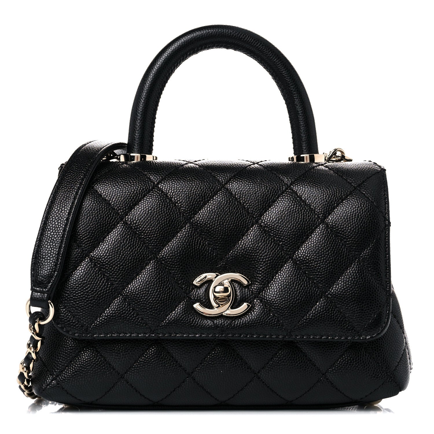 Chanel Caviar Quilted Extra Mini Coco Handle Flap Black 1 of 10