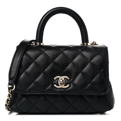 Chanel Caviar Quilted Extra Mini Coco Handle Flap Black 1 of 10