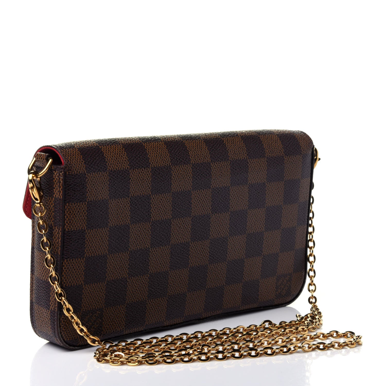 Louis Vuitton Damier Ebene Pochette Felicie Chain Wallet 4 of 6