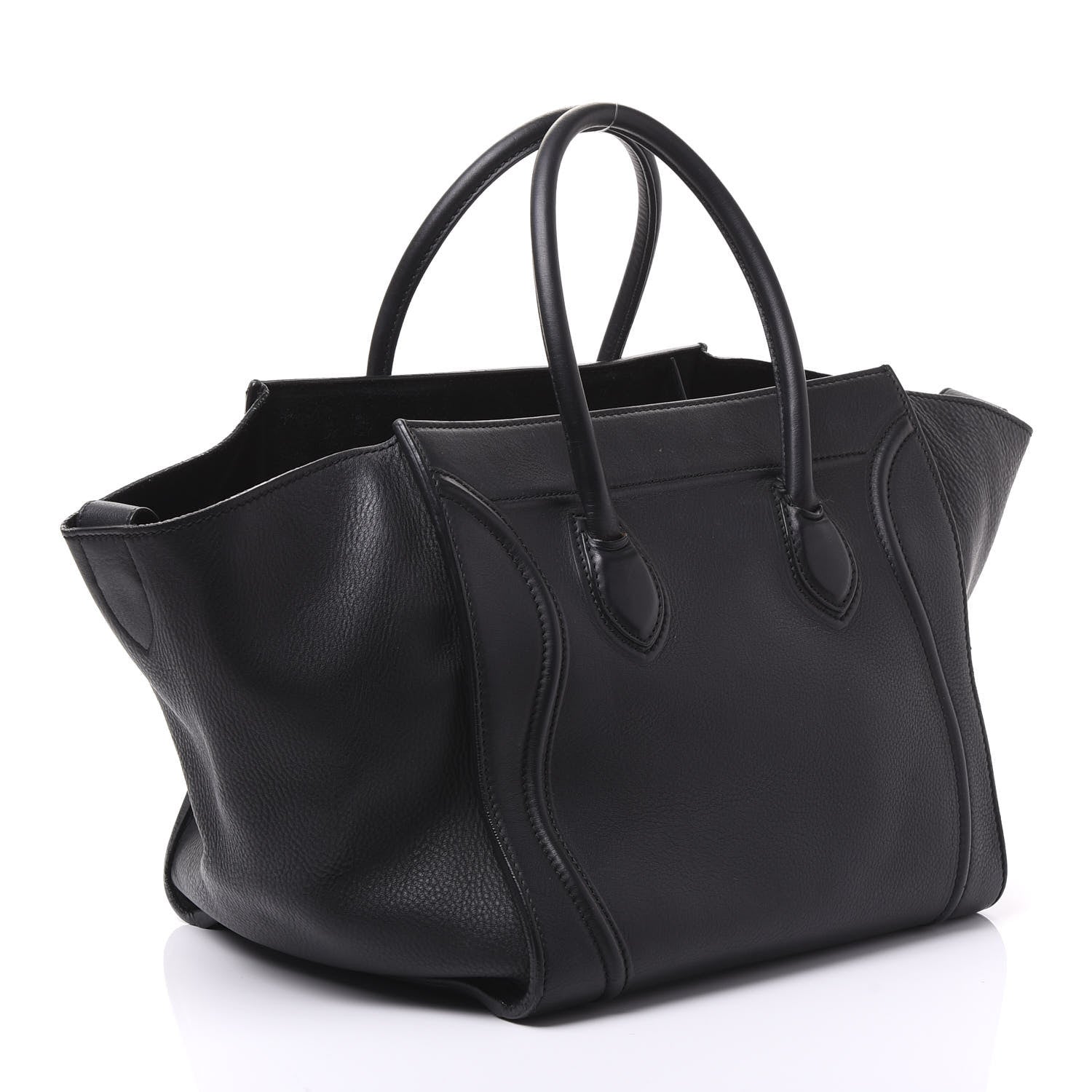 Celine Supple Calfskin Medium Phantom Luggage Black 2 of 12