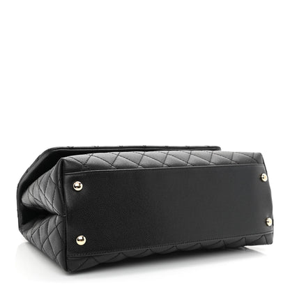 Chanel Caviar Quilted Small Coco Handle Flap Black 4 of 10