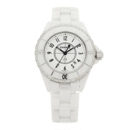Chanel Stainless Steel Ceramic 33mm J12 Quartz Watch White 1 of 4