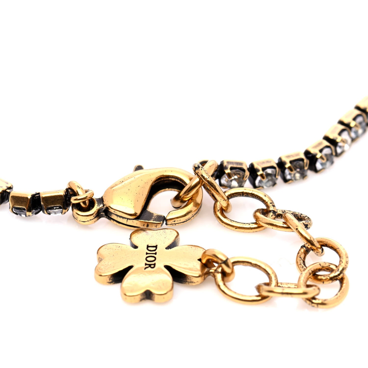 Christian Dior Metal Crystal Bracelet Gold 5 of 6