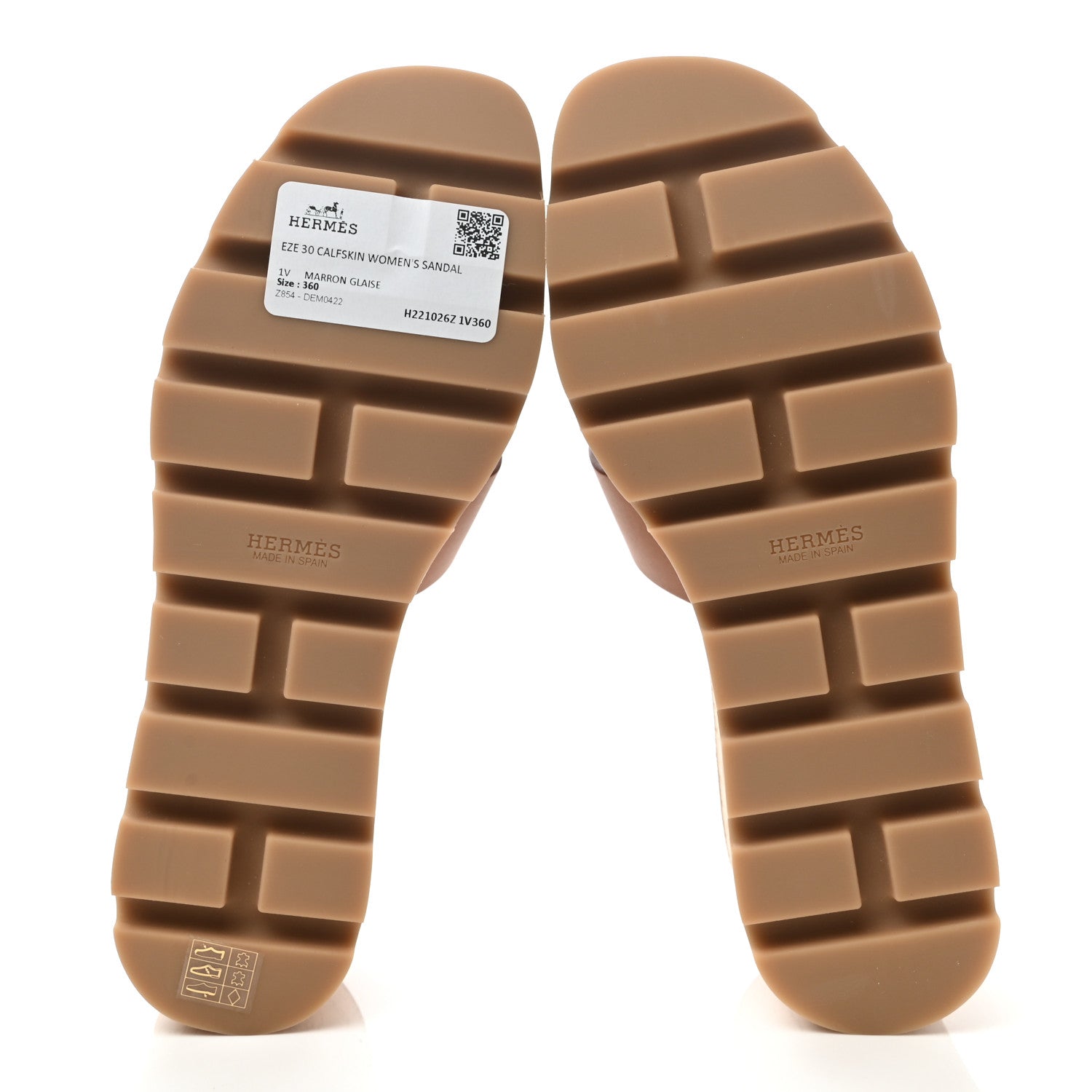 Hermes Calfskin Cork Eze 30 Sandals 36 Marron Glaise 5 of 9