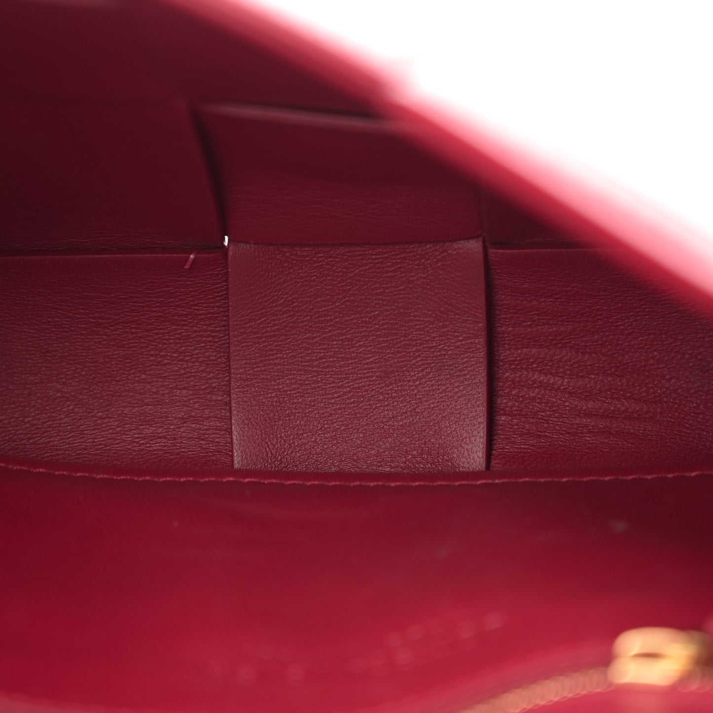 Patent Maxi Intrecciato Cassette Crossbody Bag Red