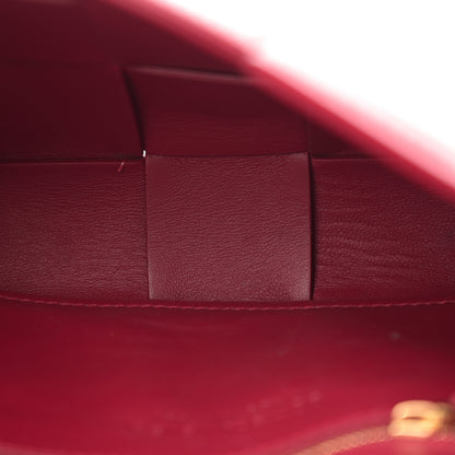 Bottega Veneta Patent Maxi Intrecciato Cassette Crossbody Bag Red 5 of 12