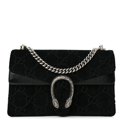 Gucci Velvet GG Monogram Small Dionysus Shoulder Bag Black 1 of 11