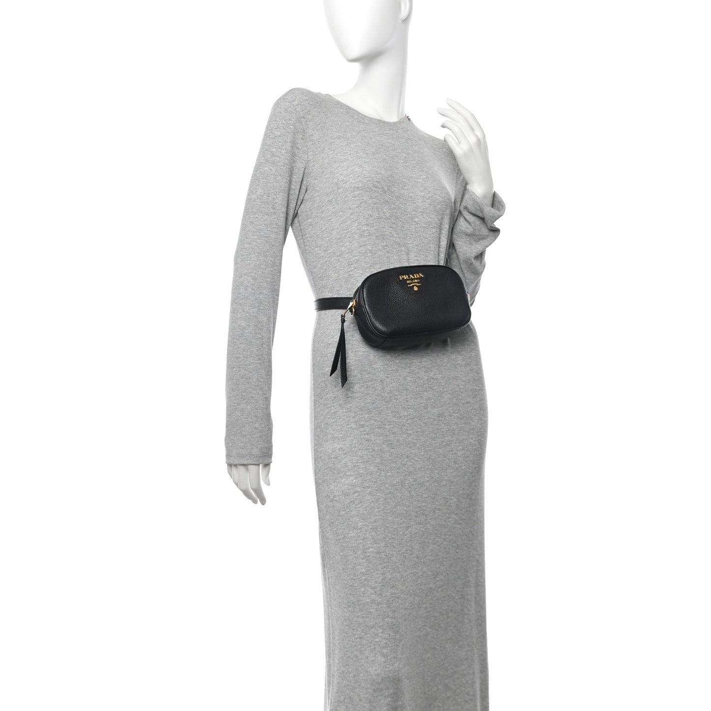 Vitello Daino Logo Belt Bag Black