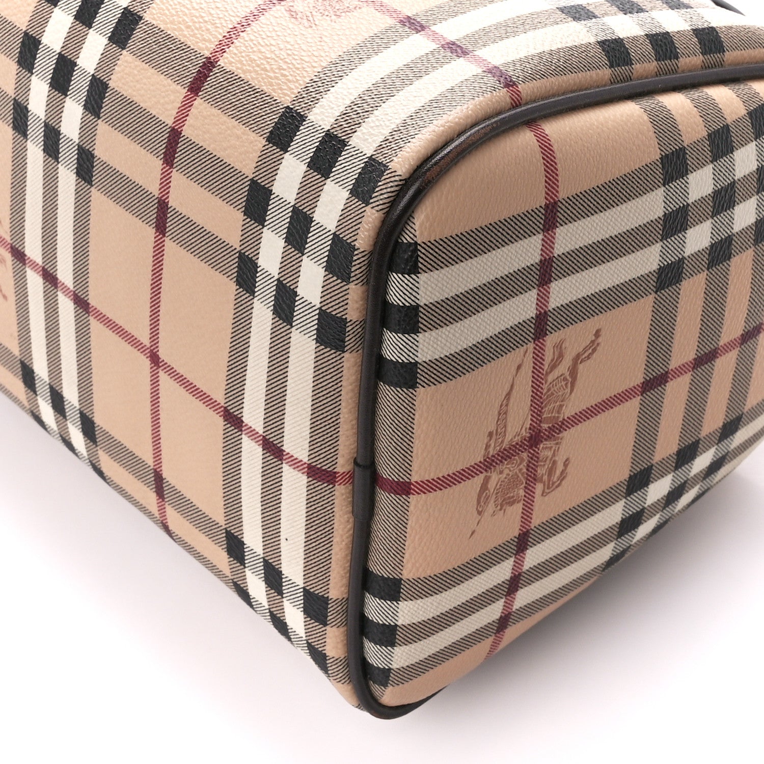 Burberry Haymarket Check Small Chester Bowling Bag Chocolate 11 of 11