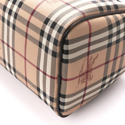 Burberry Haymarket Check Small Chester Bowling Bag Chocolate 11 of 11