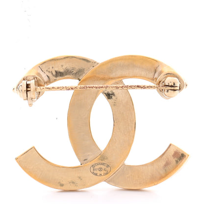 Chanel Baguette Crystal Quilted CC Brooch Gold 3 of 5