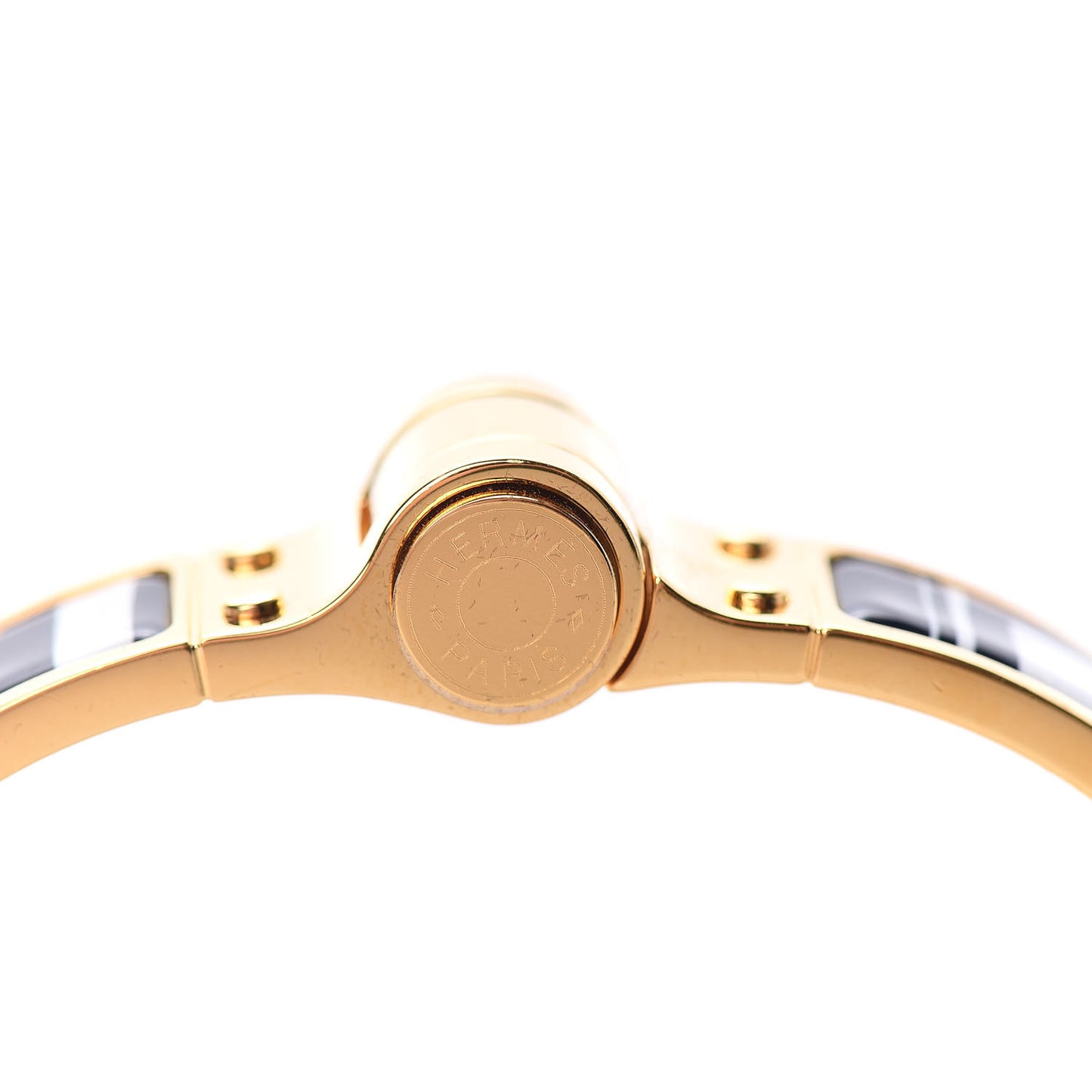 Enamel Printed Narrow Charniere Le Coupes Tattoo Hinged Bracelet S Positif Negatif