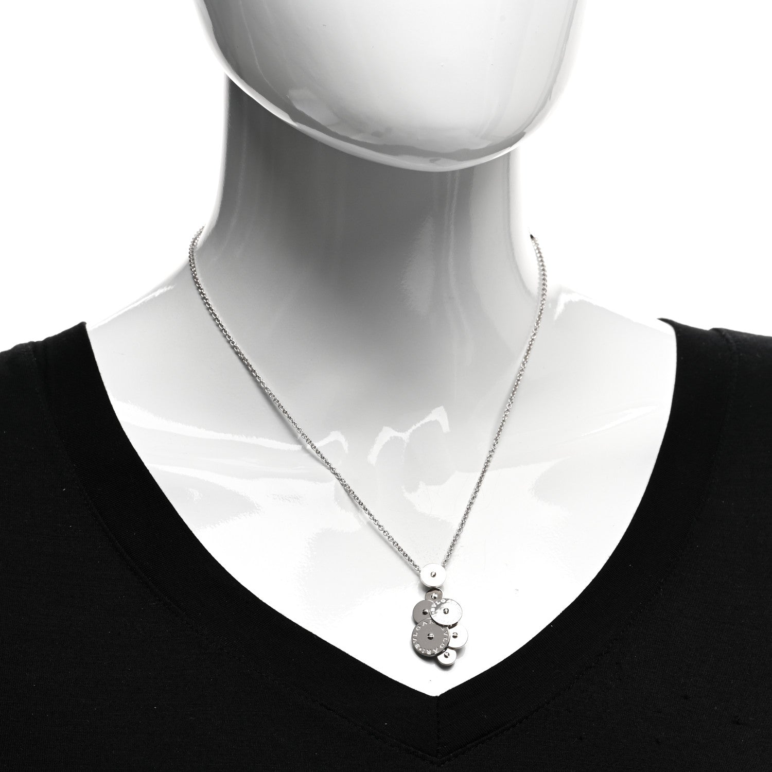 Bulgari 18K White Gold Cicladi Pendant Necklace 2 of 4