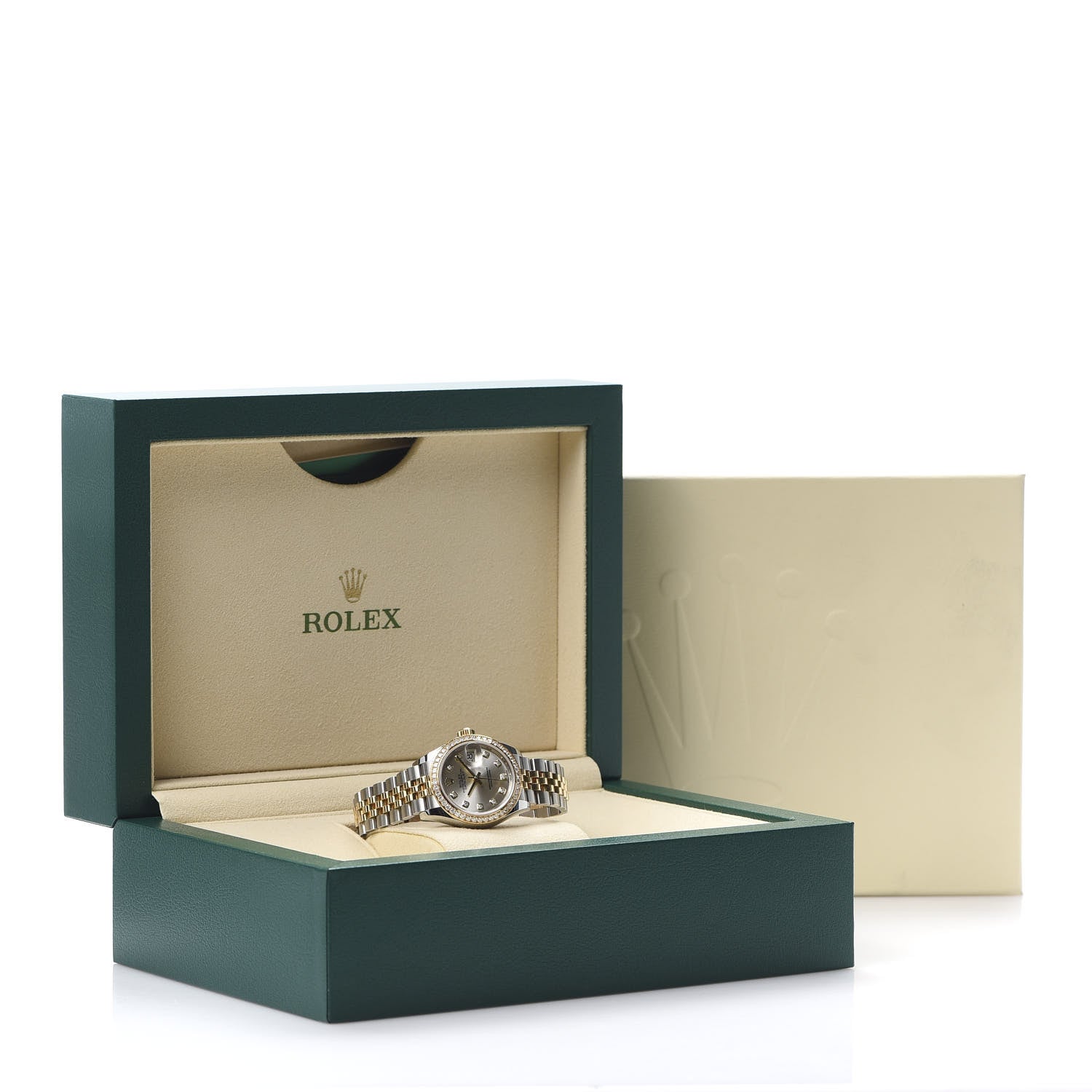 Rolex Stainless Steel 18K Yellow Gold Diamond 28mm Oyster Perpetual Datejust Watch Silver 279383 7 of 7