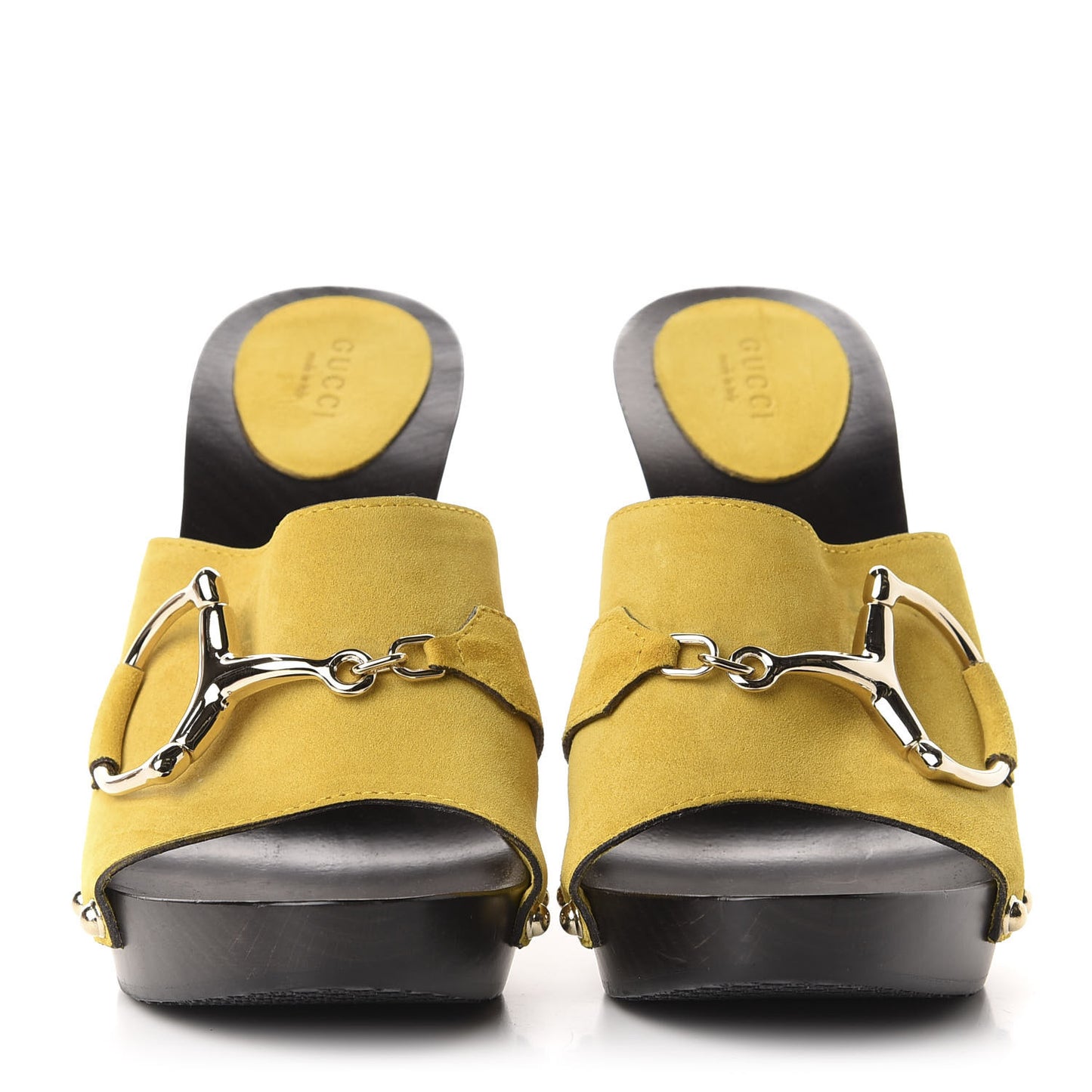 Suede Icon Bit Clog Slide Sandals 8.5 Citrus