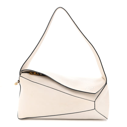 Loewe Calfskin Puzzle Hobo White 1 of 10