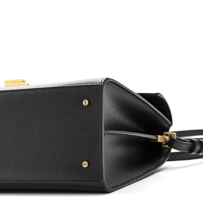 Saint Laurent Grain de Poudre Medium Classic Monogram Cassandra Top Handle Black 9 of 9