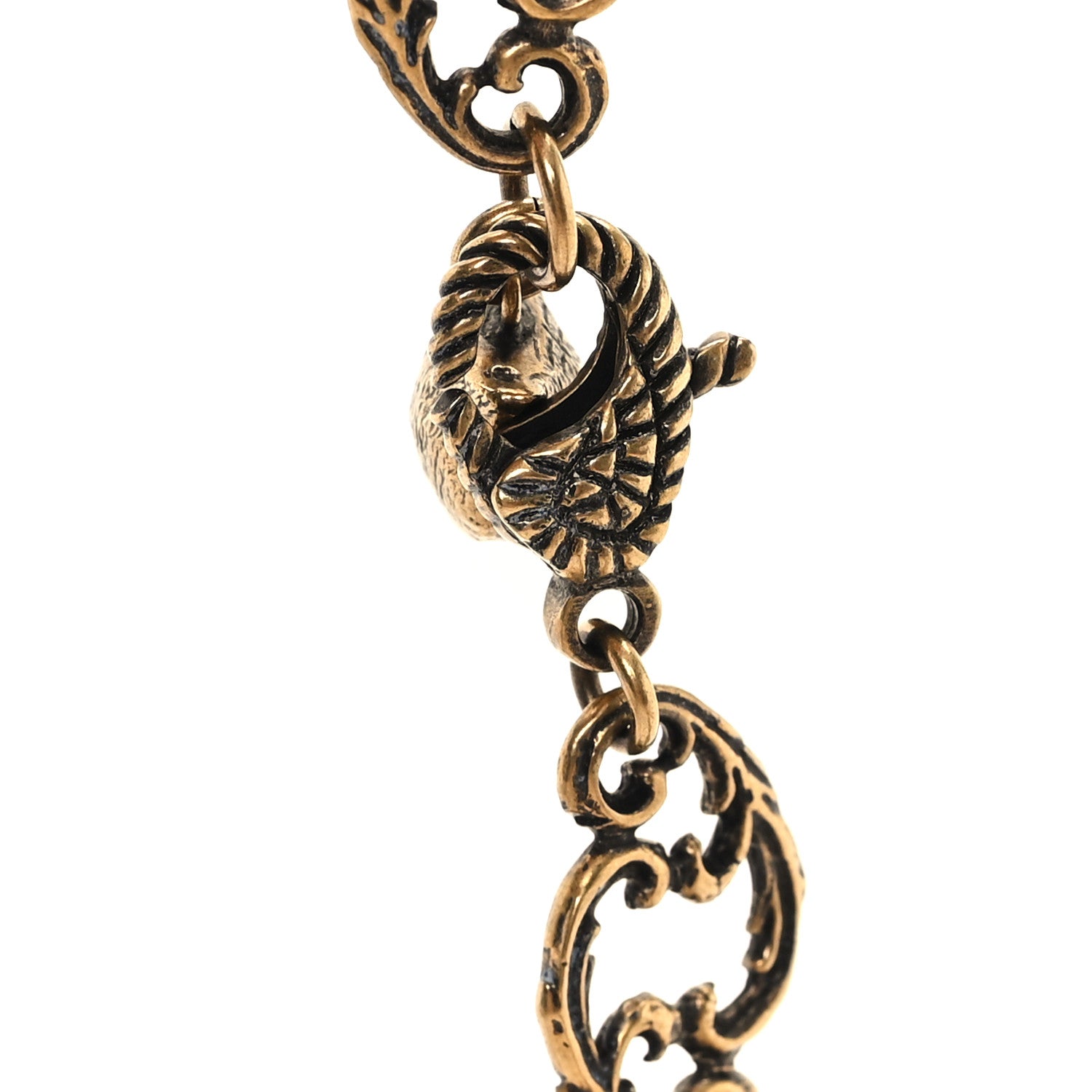 Gucci Crystal Marmont Necklace Aged Gold Multicolor 4 of 5