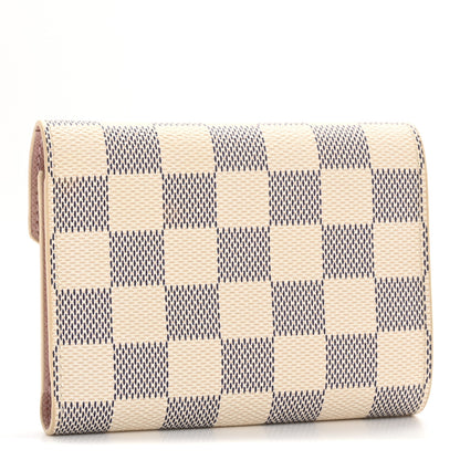 Louis Vuitton Damier Azur Victorine Wallet Rose Ballerine 3 of 8