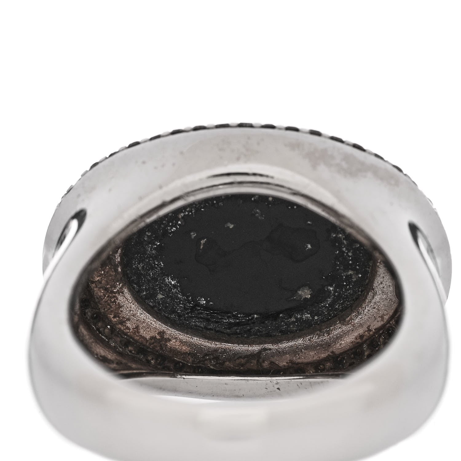 David Yurman Sterling Silver Diamond Black Onyx Signature Oval Ring 54 7 5 of 7