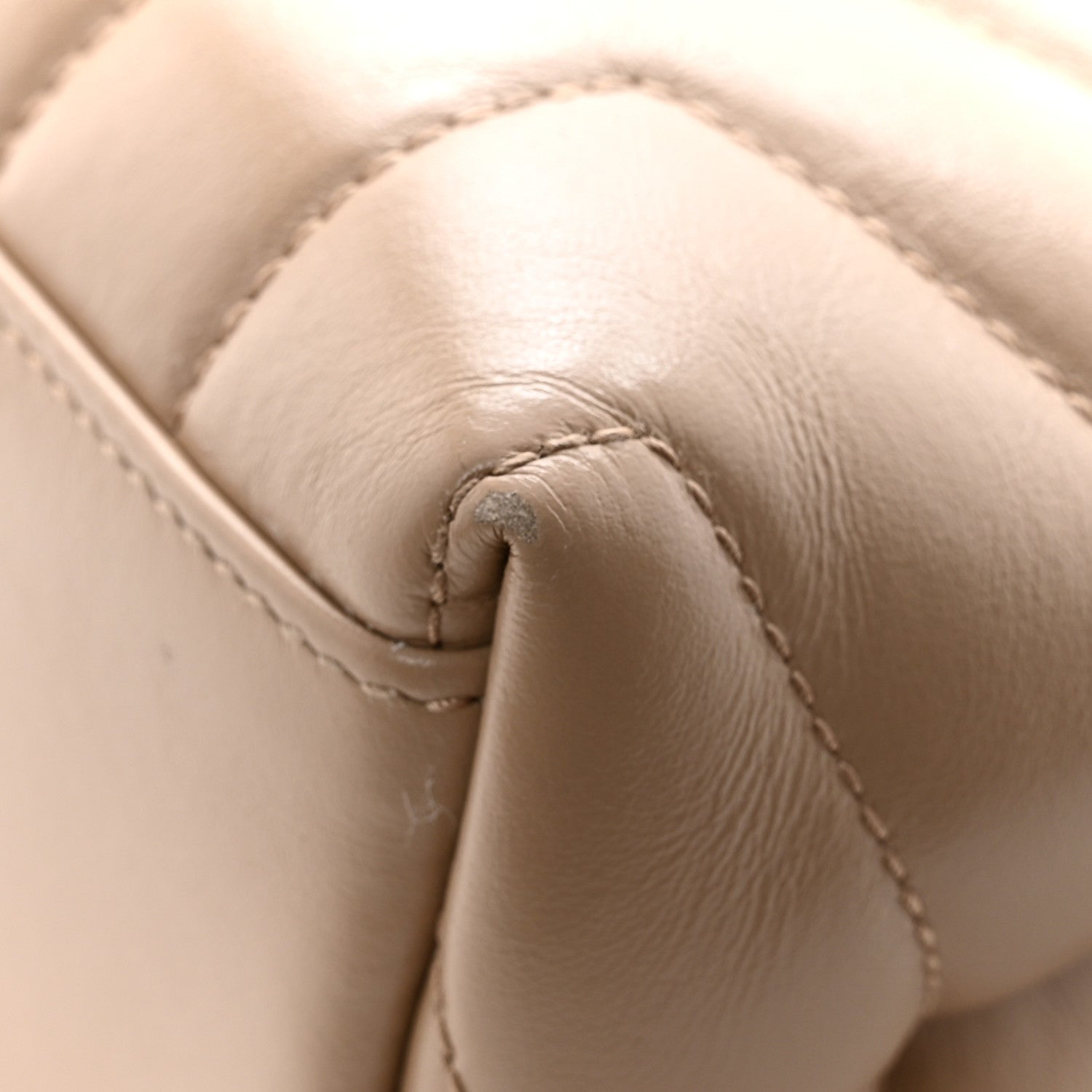 Saint Laurent Calfskin Y Quilted Monogram Small Loulou Chain Satchel Dark Beige 13 of 15