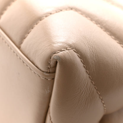 Saint Laurent Calfskin Y Quilted Monogram Small Loulou Chain Satchel Dark Beige 13 of 15