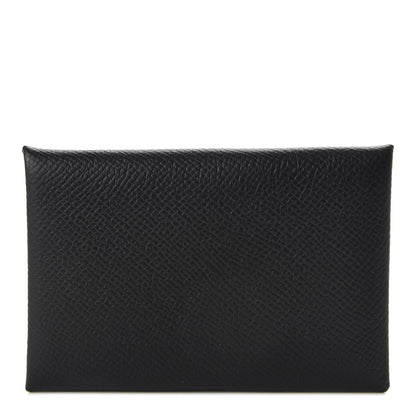 Hermes Epsom Calvi Card Case Black 1 of 7