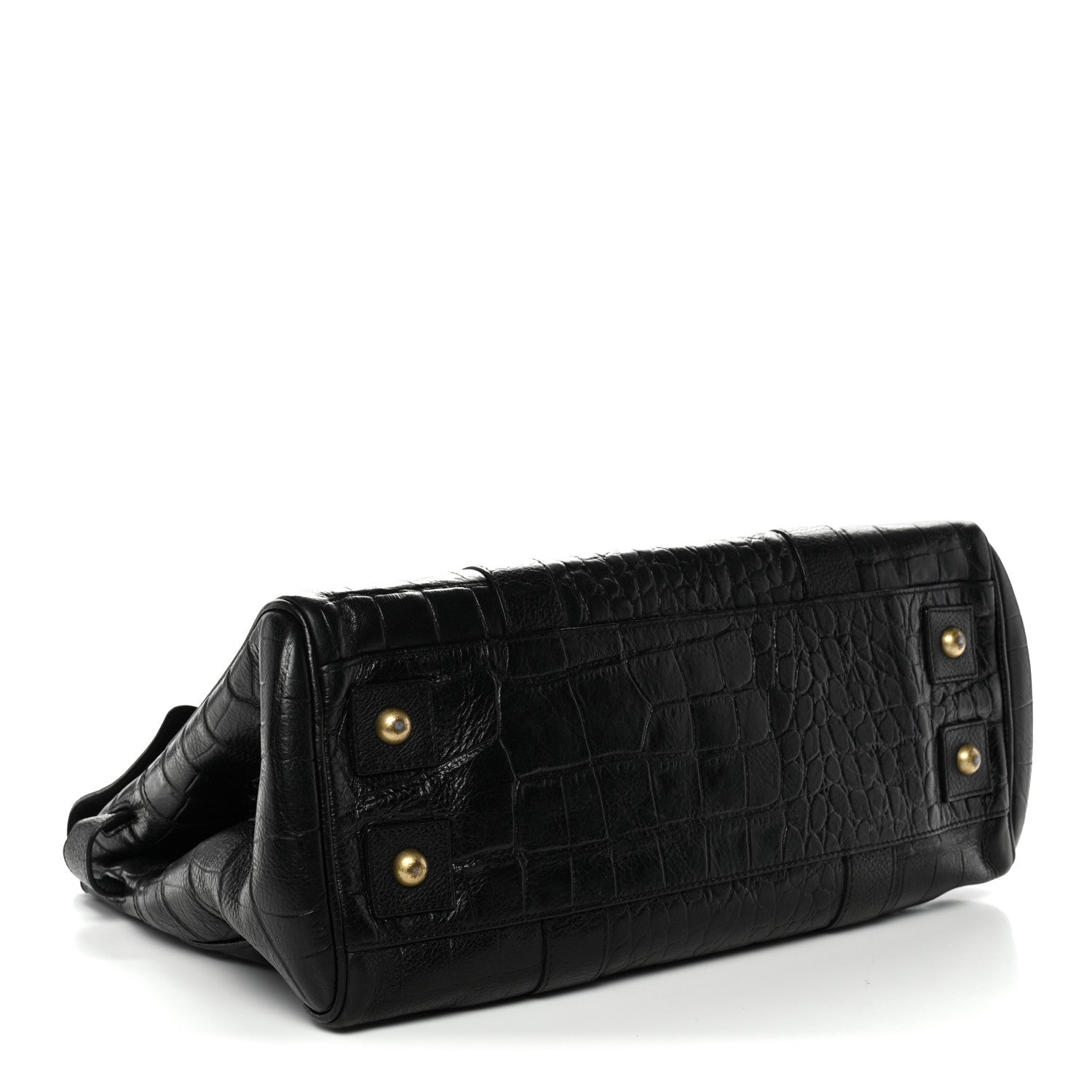 Mulberry Calfskin Crocodile Embossed Bayswater Black 4 of 13