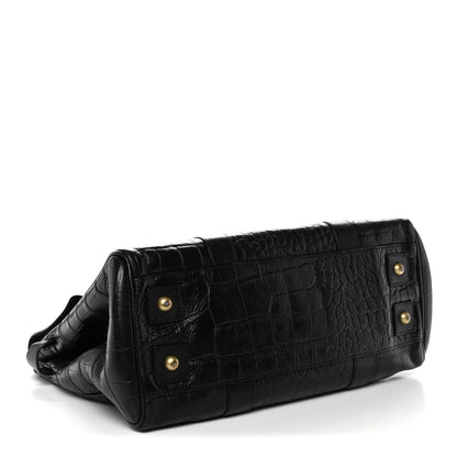 Mulberry Calfskin Crocodile Embossed Bayswater Black 4 of 13