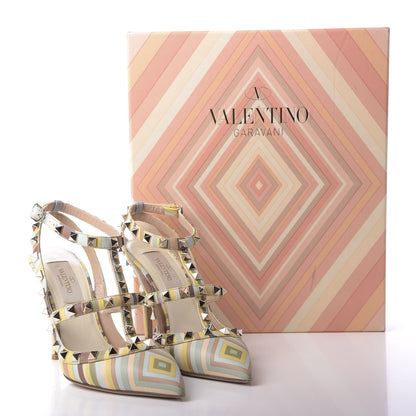 Valentino Garavani Nappa Native Couture 1975 Rockstud Ankle Strap 100mm Pumps 35 Multicolor 13 of 13