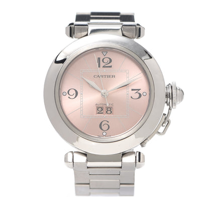 Cartier Stainless Steel 35mm Pasha C Big Date Automatic Watch Pink 1 of 5