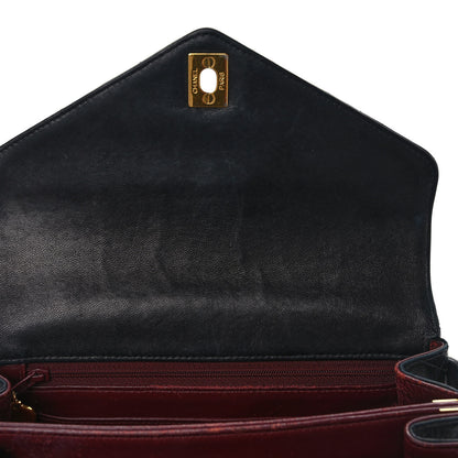 Chanel Lambskin Quilted CC Flap Shoulder Bag Navy 14 of 16
