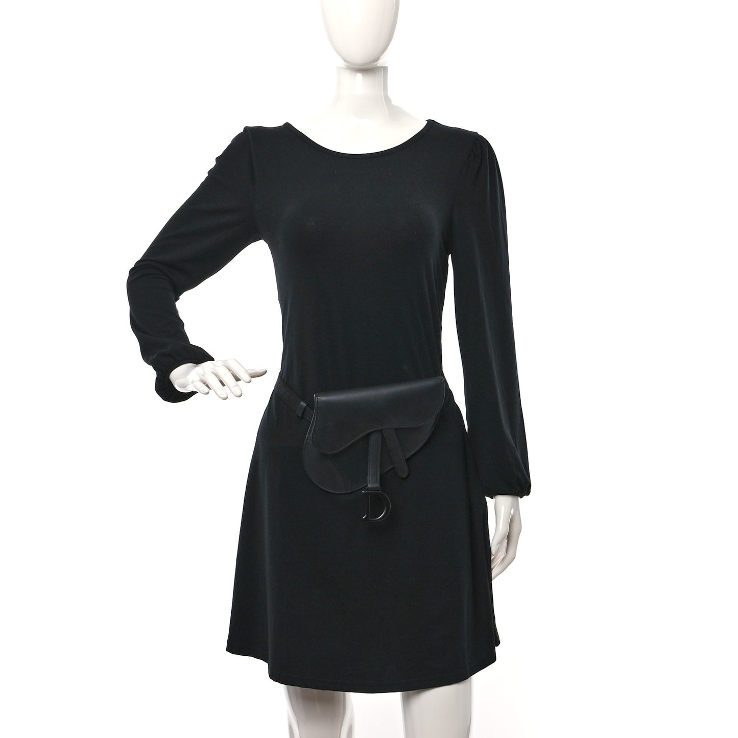 Ultra Matte Calfskin Saddle Belt Bag Black