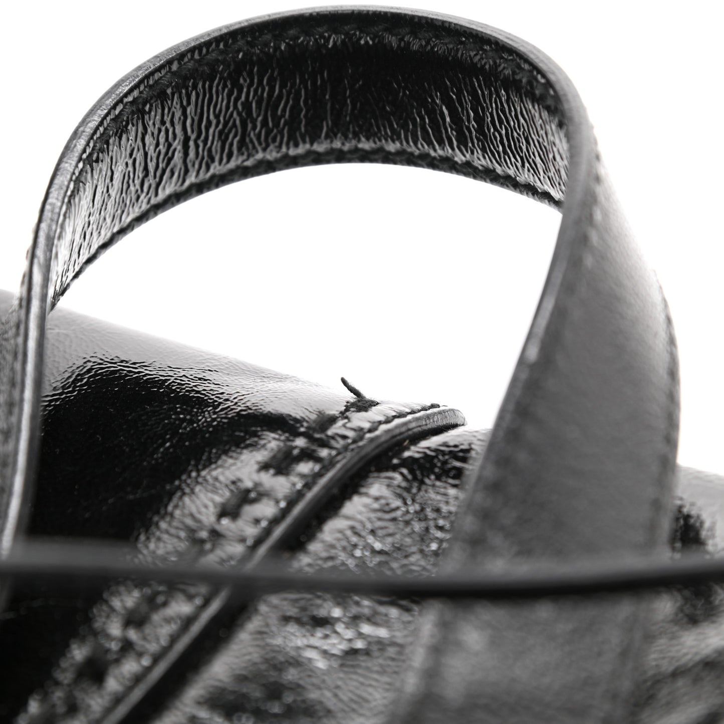 Textured Patent Calfskin Medium Muse Black