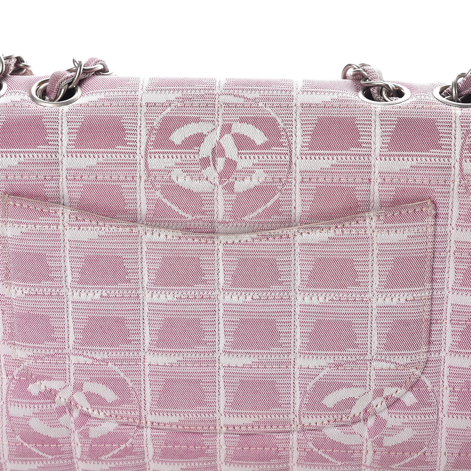 Chanel Nylon Medium Travel Flap Pink 15 of 17