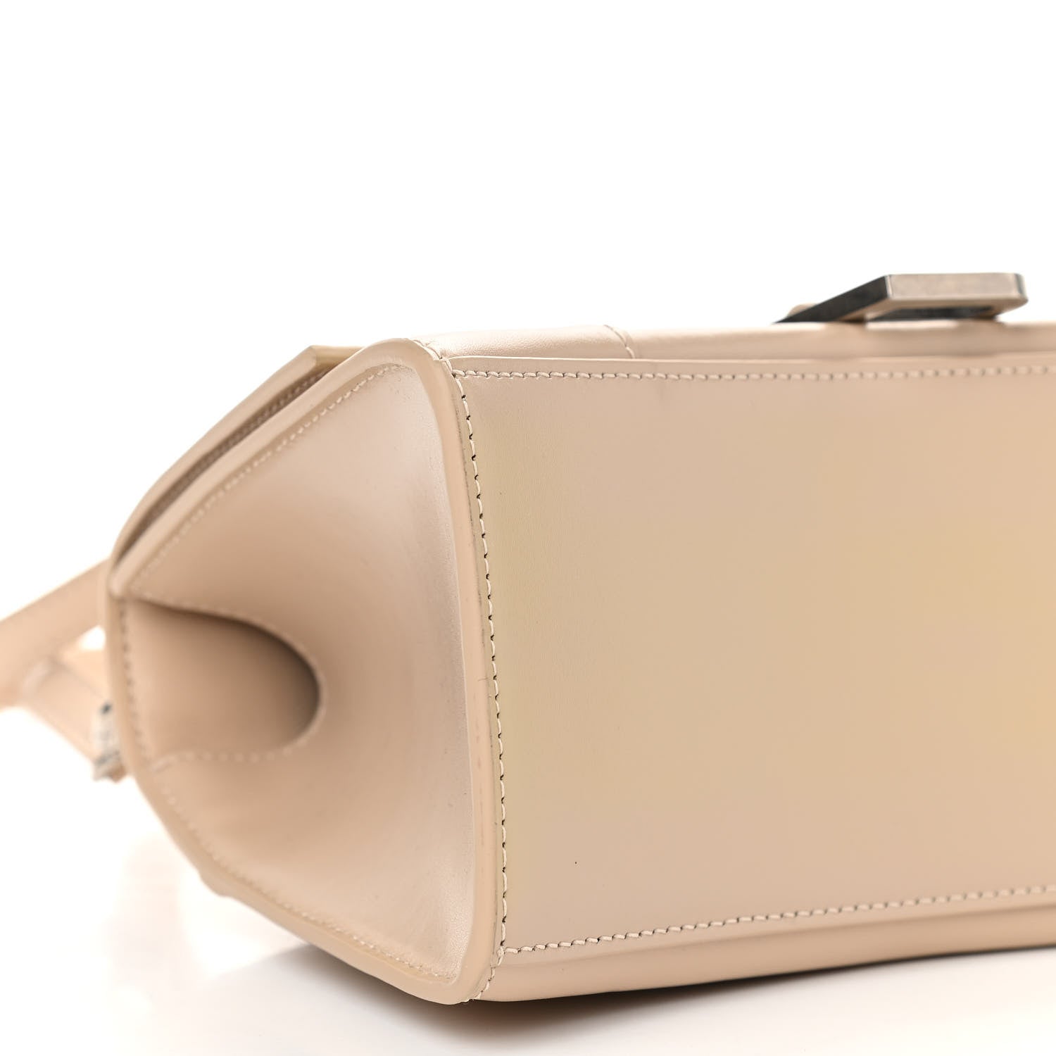 Balenciaga Shiny Box Calfskin Small Hourglass Top Handle Bag Light Beige 7 of 8
