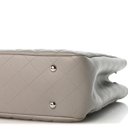 Chanel Calfskin Quilted Large Classic Shopping Tote Grey 10 of 12